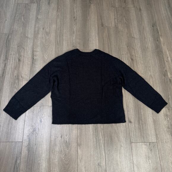 J.Crew High Rib Pullover Sweater Womens Plus XXL Black Wool Blend Relaxed Fit - Picture 4 of 6